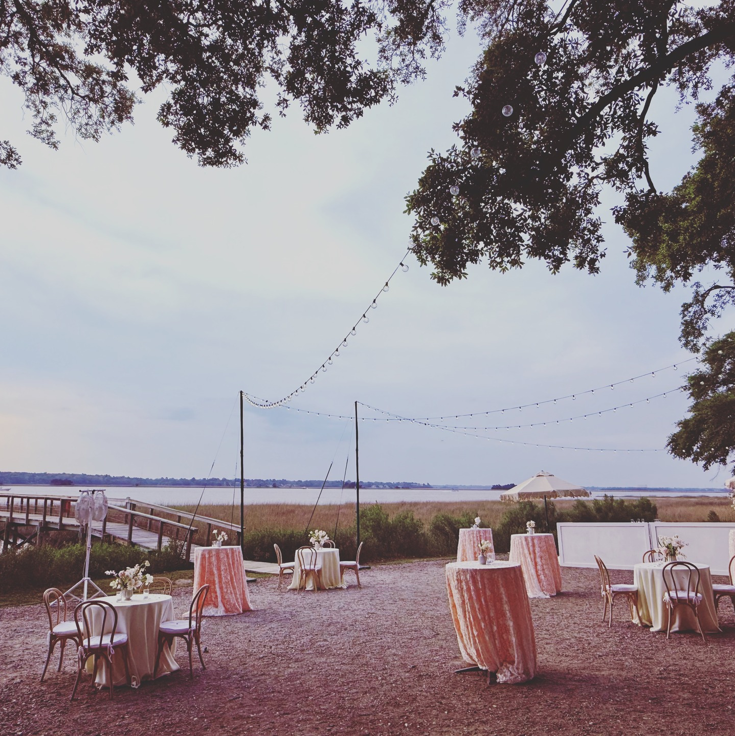 Waterfront cocktail reception with All-Mist cooling