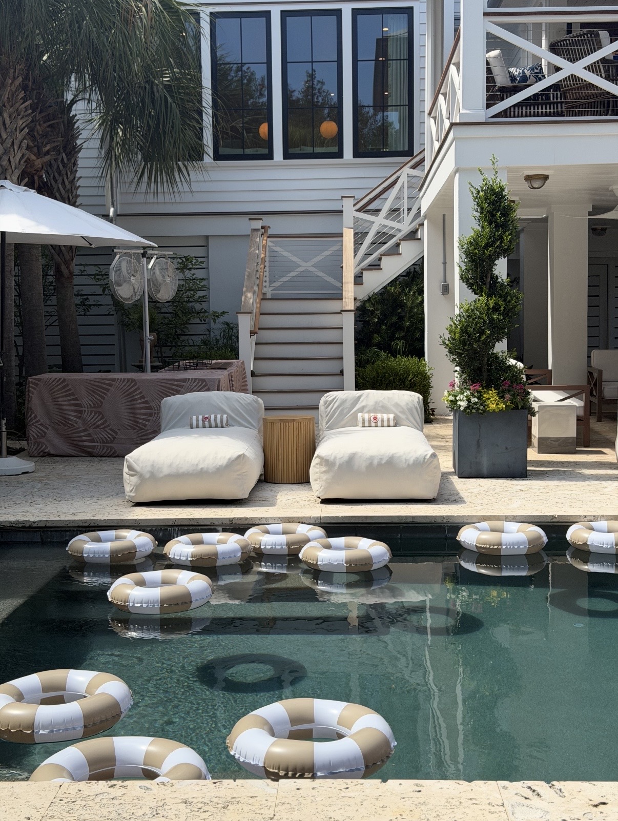 Luxury pool party cooled by All-Mist