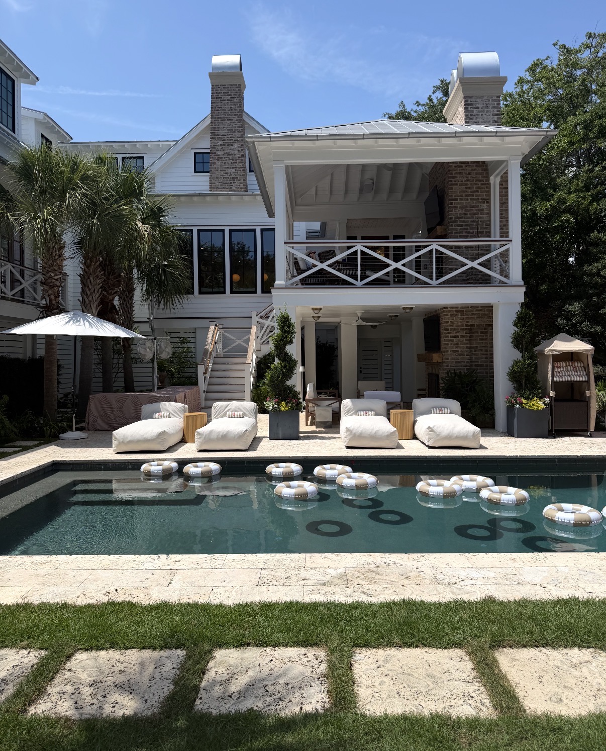 Luxury pool area with All-Mist cooling