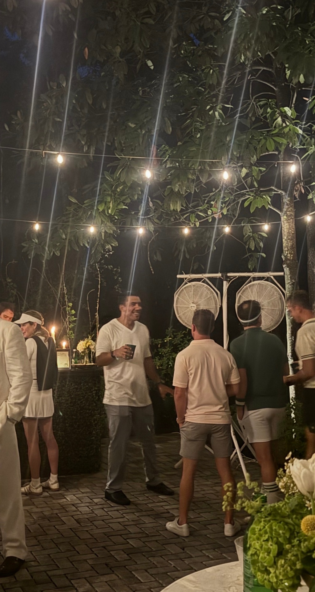 Evening party with All-Mist misting fans